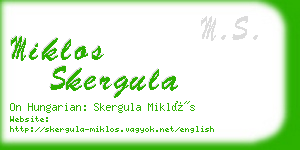 miklos skergula business card